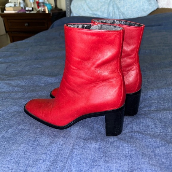 Vintage red heeled boots - Picture 4 of 11
